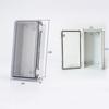 Outdoor Sealed Electrical Plastic Enclosure ABS with Hasp Distribution Box Transparent Cover IP66 Waterproof