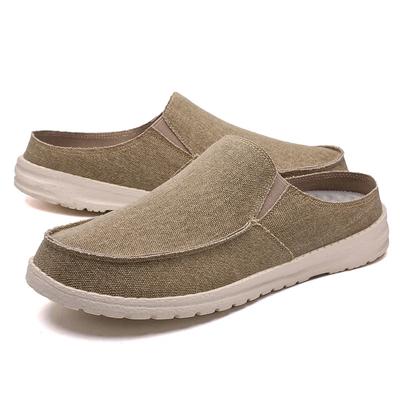 Модные ковбойские полутапочки из дышащего холста с мягкой подошвой, легкие прогулочные туфли из вулканизированной стали, летняя новая мужская повседневная обувь
