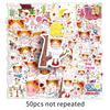 50 Girls Doodle Stickers Cartoon Cute Gucka Decorative Mobile Phone Case Suitcase Hand Account Stickers