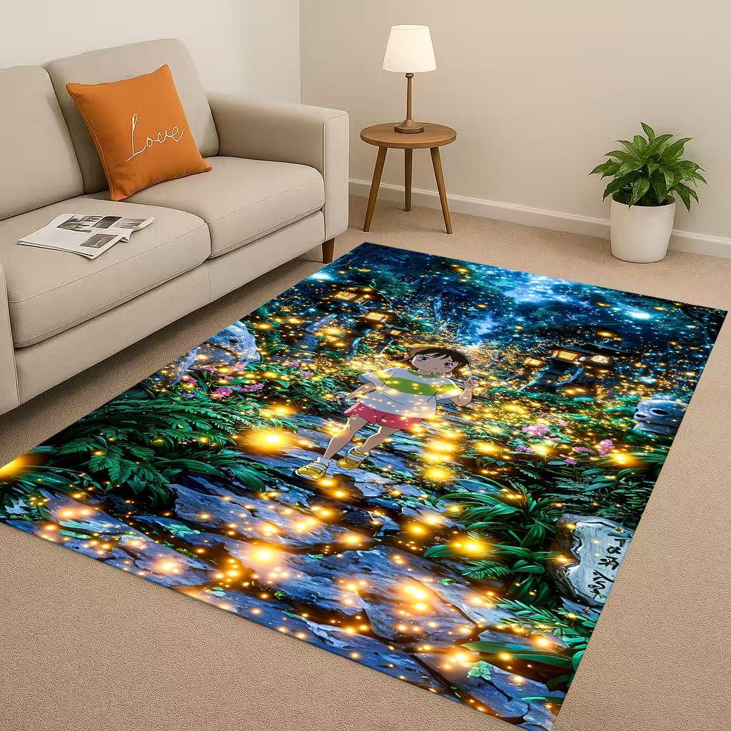 Классический мультфильм Унесенные призраками Лицо без лица Коврик для гостиной Нескользящий Мягкий ковер для спальни Детской комнаты Дивана,Домашний декор Придверный коврик