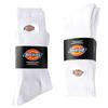 Dickies Logo Embroidered Long Sizes Set Terry-Soled Knee-High Socks, Length, Men's, 3-Pack, 23-25cm, Women's, White, 3-Pair