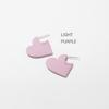 Flat Heart Color Earring Ec1350