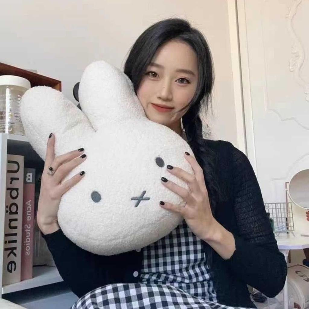Sleeping Miffy Plush Cushion, Body Pillow, Soft, Stylish, Cute Character Item, 40x30cm (Normal/Beige)