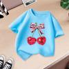 Children's Casual Short-sleeved T-shirt - Summer Girl's Cute Cherry T-shirt