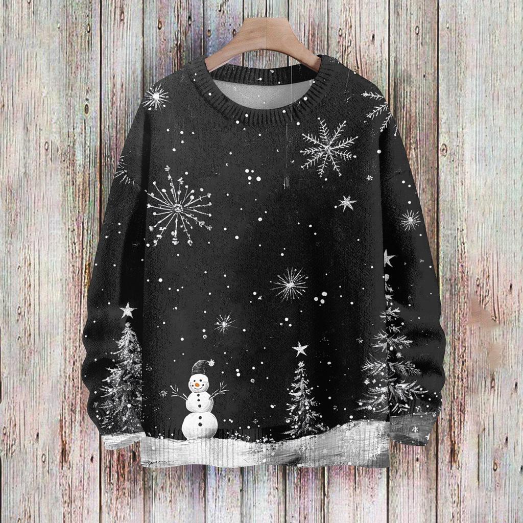 Christmas Sweatshirts For Women Knit Sweater Cute Shirt Fall Crewneck Pullover Tops