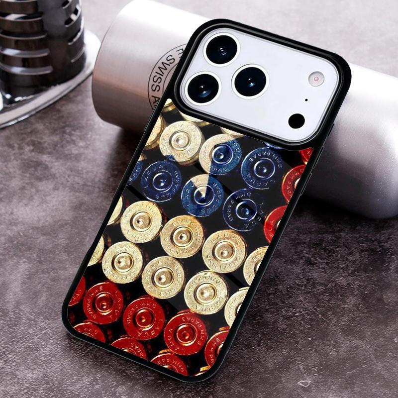 Чехол для телефона с коллажем из военных пуль для iPhone 17 16 15 Pro Max Air 14 13 12 11 Plus Ударопрочный Capa Cover