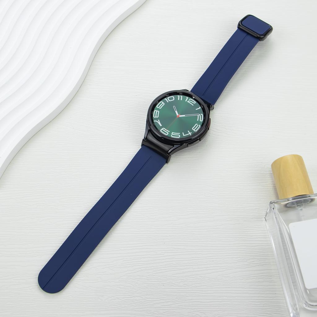 Магнитный силиконовый ремешок Quick Fit для Samsung Galaxy Watch 6 Classic 47мм 43мм 6/5/4 40мм 44мм 5 Pro 45мм 4 Classic 46мм 42мм