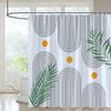 Abstract Mid Century Shower Curtain Arch Sun Moon Minimalist Geometric Curve Stripes Fabric Christmas Landscape Bth Curtain Hook