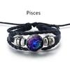 12 Constellation Luminous Weave Leather Bracelet Charm Bracelet Men Women Fashion Multilayer Zodiac Signs Bracelet Birthday Gifts MIT