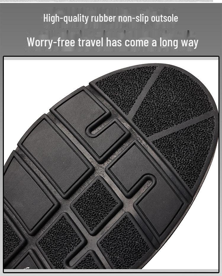 Men's High Top Fur and Leather Boots for Middle-Aged and Elderly