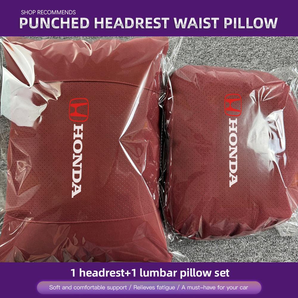 APO1 Honda Universal Car Headrest Neck Pillow Lumbar Support For Civic Accord Crosstour Spirior Odyssey Avancier UR-V Sienna Elysion