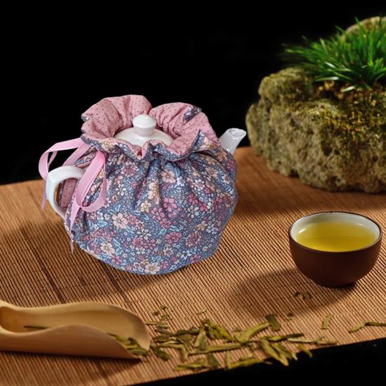 Чехол для чайника из мягкой ткани, износостойкий, пыленепроницаемый, не выцветающий, с изысканным узором, многоцелевой, многоразовый, термоизолирующий, колпак для чайника, пылезащитный чехол для чайника