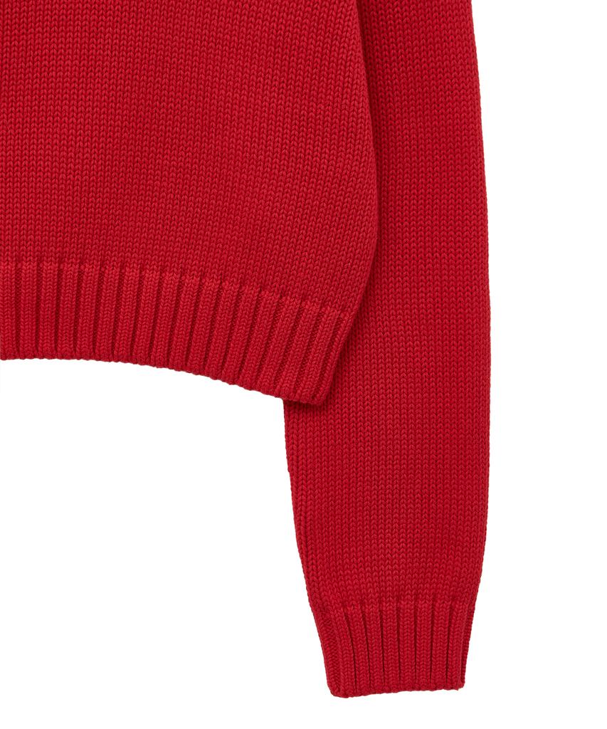 NOIRER FOR WOMAN Heavy Cotton Crop Knit (Red)