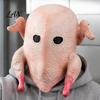 Soft Latex Animal Head Mask Halloween Mask, Realistic Turkey Shape, Breathable Full Unique Thanksgiving Day Costume Cover, for Party Dress Up Cosplay
