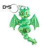 3D Printed Keychain Dragon Winged Design Keyring with Moving Tail Bags Luggage Schoolbags Car Interiors