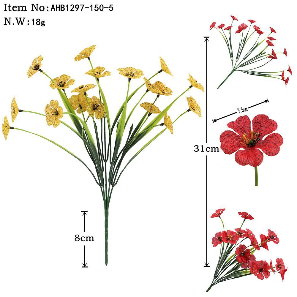 New Outdoor UV Resistant Plastic Plants Garden Porch Decor Artificial Flowers Fake Flowers