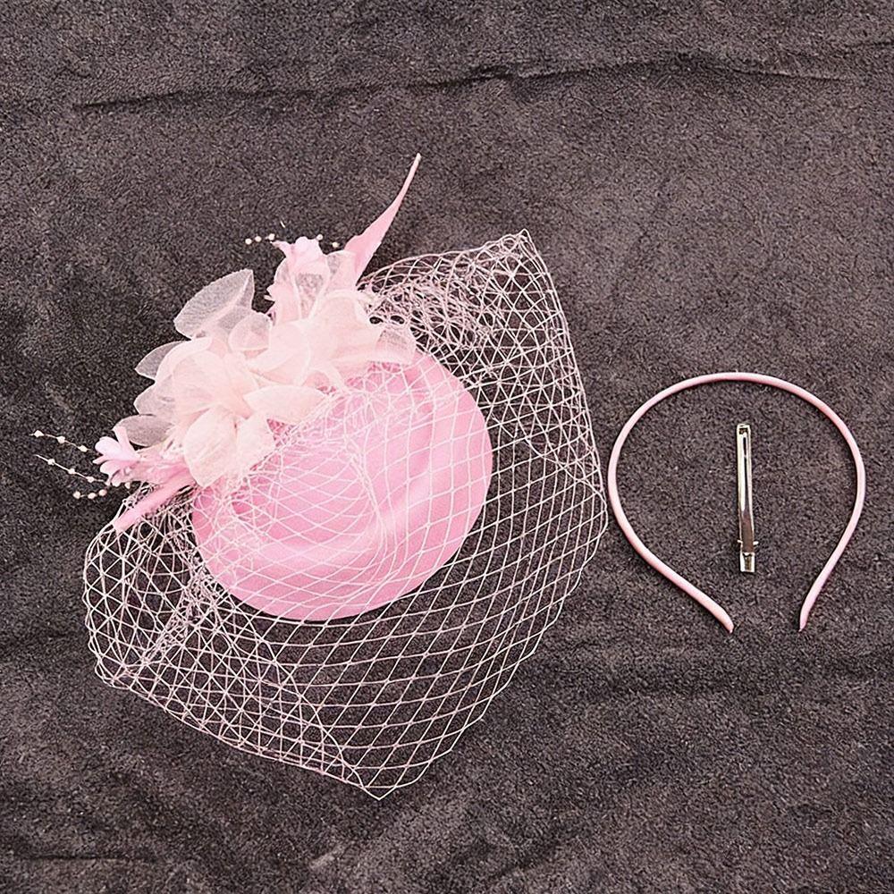 Veil Vintage Hat Headband Flower Fascinator New Fascinator Caps  1950s