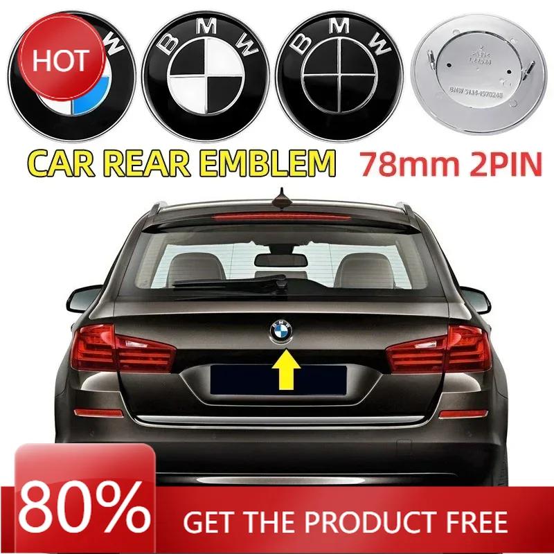 2025 Горячий 1 шт. 78 мм 2 штифта 51141970248 Автомобильный задний значок-эмблема багажника Логотип Аксессуары для BMW E66 E53 X5 E71 F25 E70 F26 F15 F