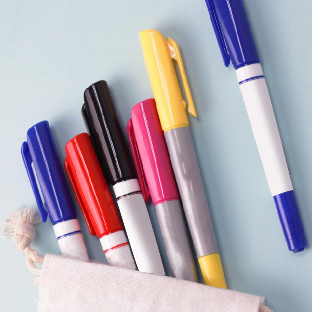 Масляный маркер с двойным наконечником, без запаха, многоцелевой, для офиса, учебы, рисования