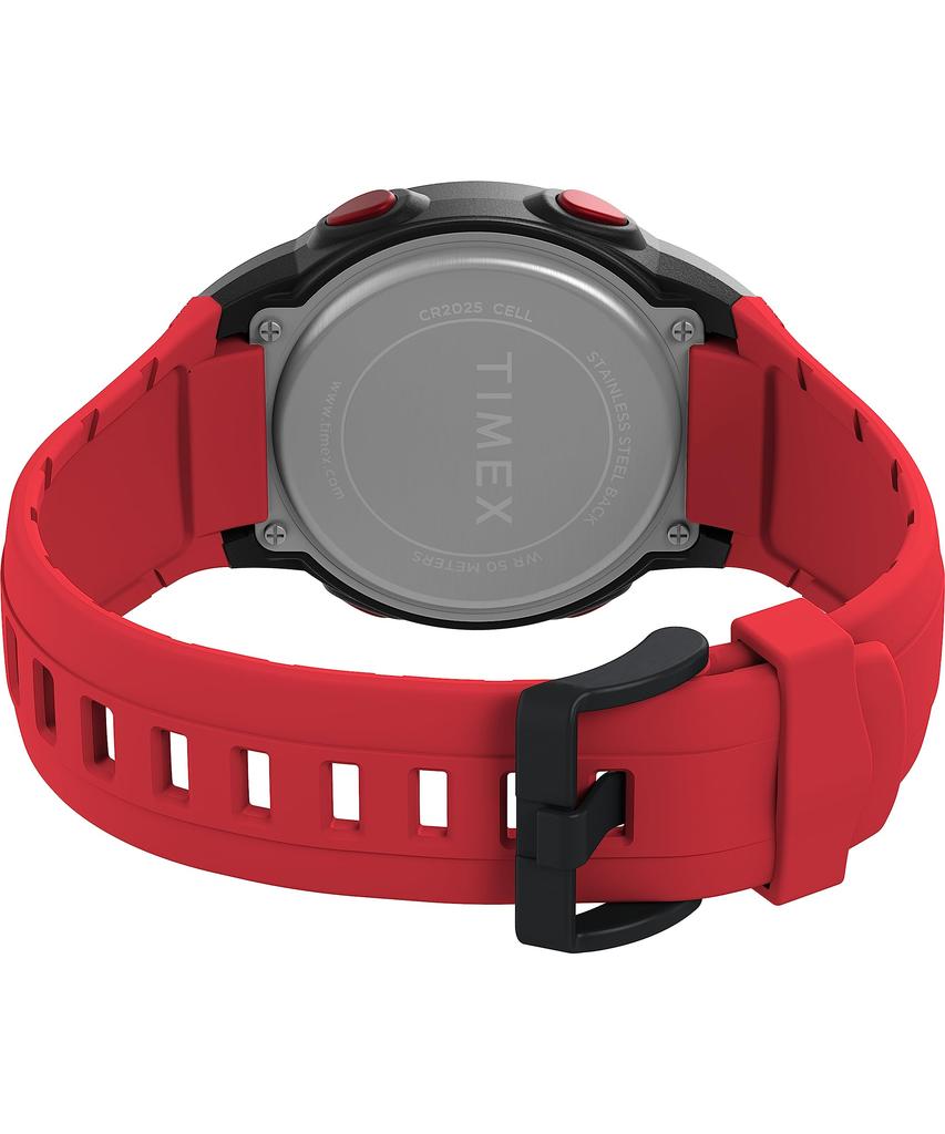 Часы Timex Uni T100 40 мм, красные/цифровые/черные. , цифровой.