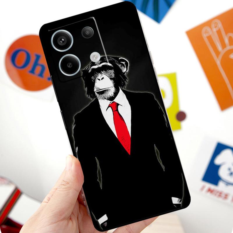 Мультяшная обезьянка Чехол Для Xiaomi Redmi Note 13 Pro 10 11 12 14 Pro 11S 12S Чехол Для Redmi 15 12C 13C 14C 10C