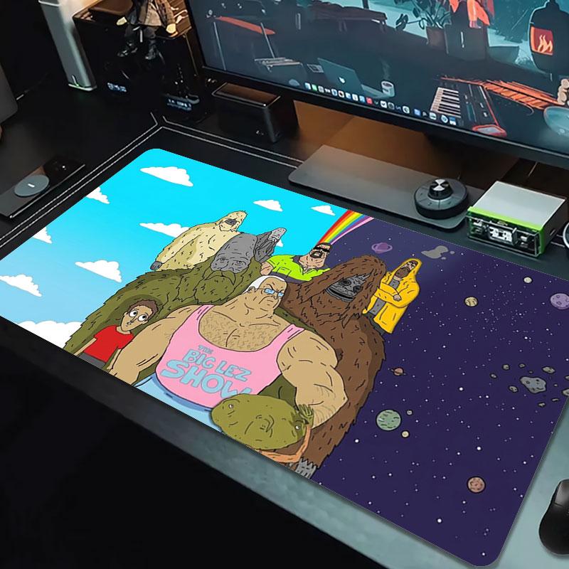 The Big Lez Show Large Size Mouse Pad Large Gaming Table Cushion Non-slip Laptop Tablet Big Mousepad XXL Mat Mini PC Playmat With Lock edge