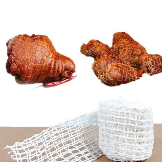 2 рулона 2 м сетка для мяса рулон с силиконовыми щетками сетка для мяса птицы ветчины сетка рулон шпагата для мяса рулон сетки для говядины для изготовления колбасы
