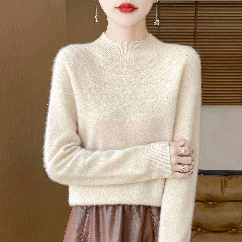 Женский кашемировый свитер Qinghe кашемир 30% кашемир 70% шерсть теплый и модный универсальный осенне-зимний