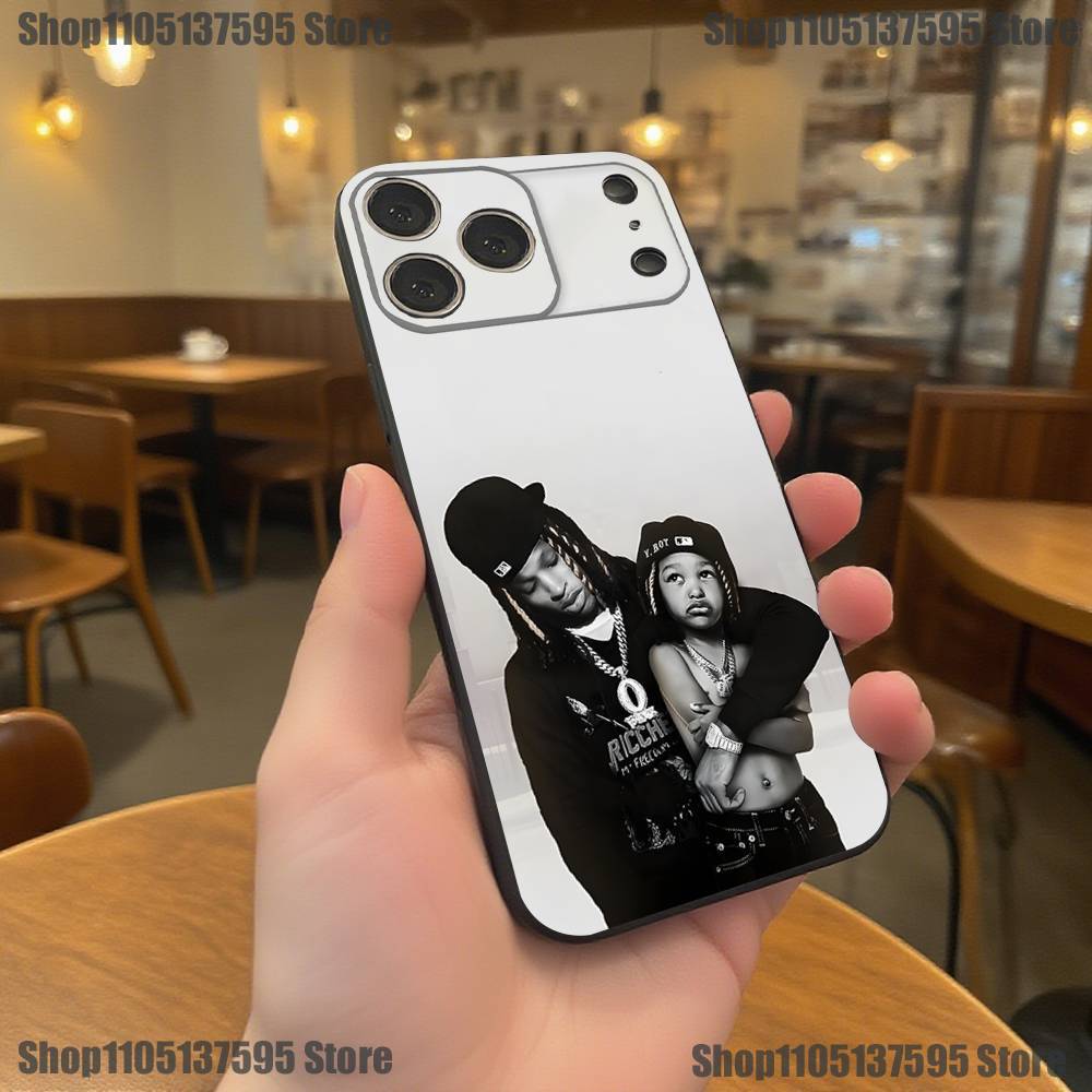 Чехол для телефона рэпера K-King V-Von Grandson для iPhone 17,16,15,14,13,12,11,Pro,XS,Max,XR,Plus,E,SE4,Mini Черный Мягкий Чехол