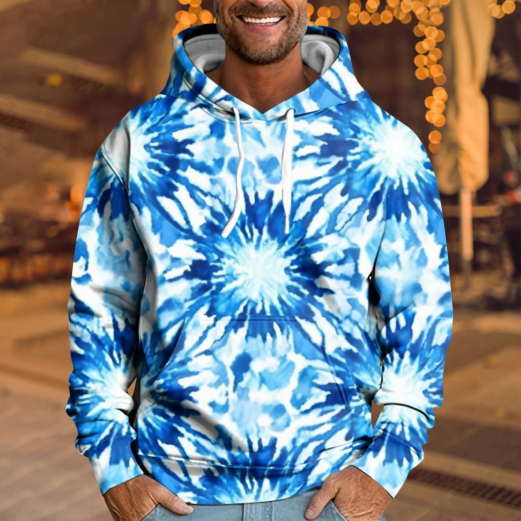 Men's Loose Printed Hooded Sweatshirt Men's Casual Fashion Sports Sweatshirt