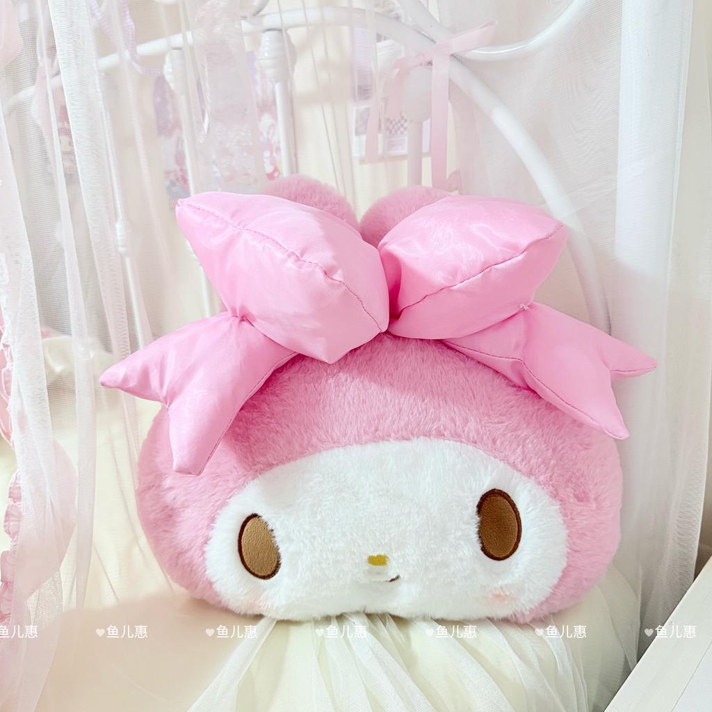 Мультяшные плюшевые игрушки My Melody Милые набивные аниме Кавайные плюшевые игрушки Подушка для спины Подголовник Автомобильные аксессуары Чехол на ремень безопасности