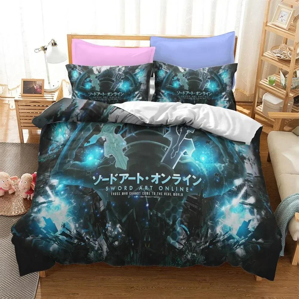 Аниме Sword Art Online Постельное белье Пододеяльник Спальня Одеяло Покрывала Односпальное Твин King Size Покрывало Домашний Текстиль
