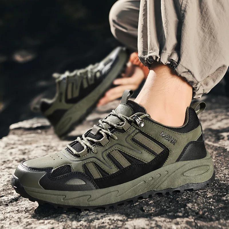 Fashion Plus Size Men's New Casual Shoes Fashionable Low Top Lace Up Climbing Shoes Youth Outdoor Sports Shoes Rubber Sole Durable