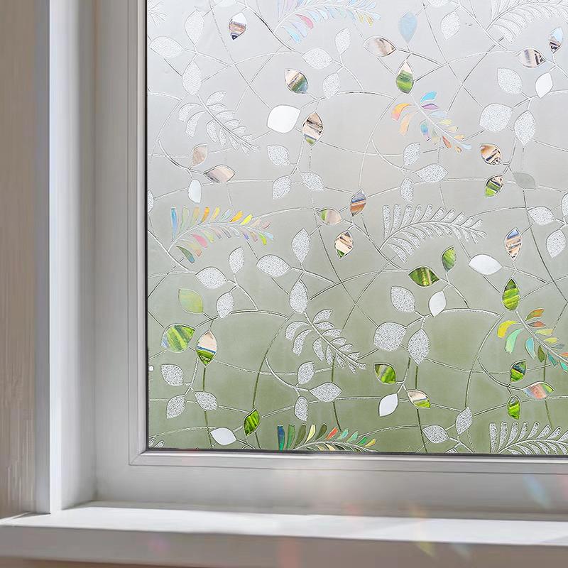 Антистатическая виниловая пленка для защиты окон 3D наклейки Радужная пленка для стеклянных дверей Теплоизоляция Анти УФ