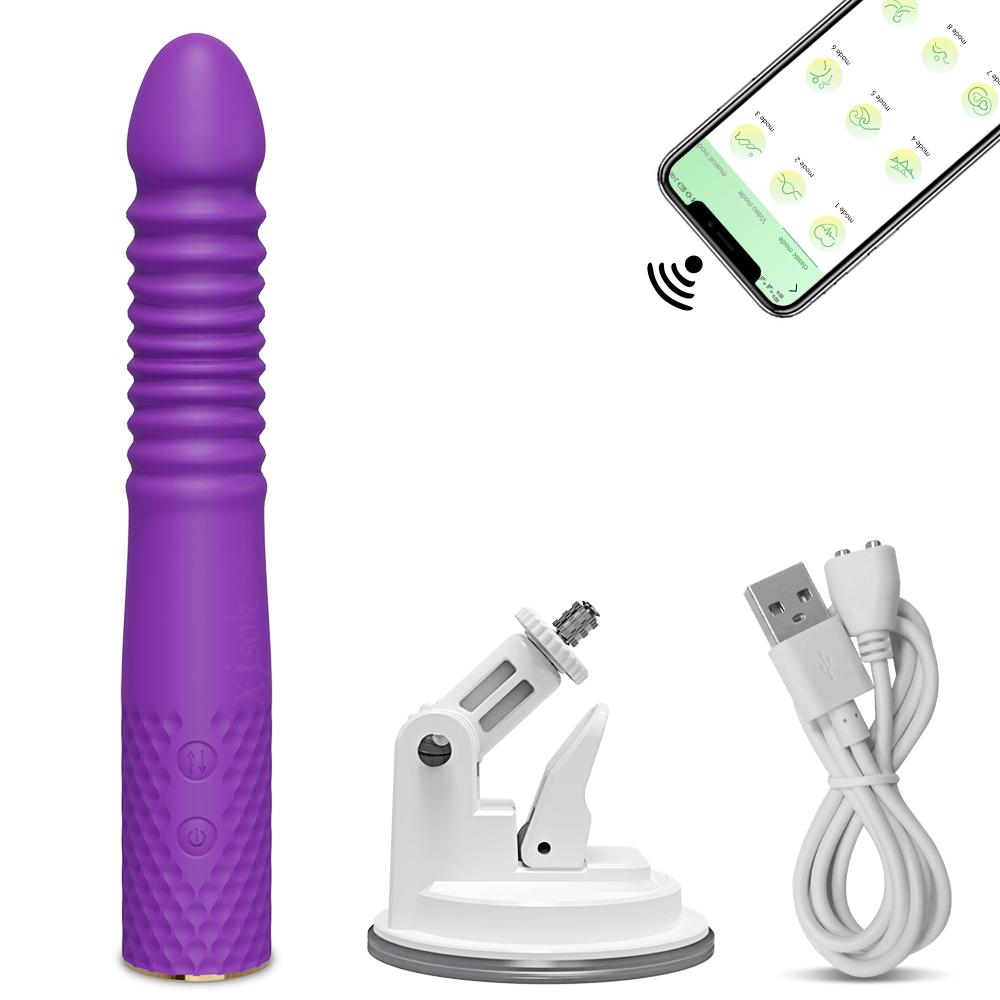 Телескопический фаллоимитатор вибраторы для женщин G Spot Thrusting Выдвижной вагинальный секс-игрушки для взрослых Женская мастурбация Автоматическая