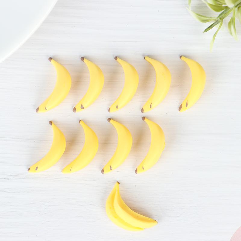 10Pcs 1:12 Dollhouse Miniature Fruit Banana Dolls House Food Accessories Toys