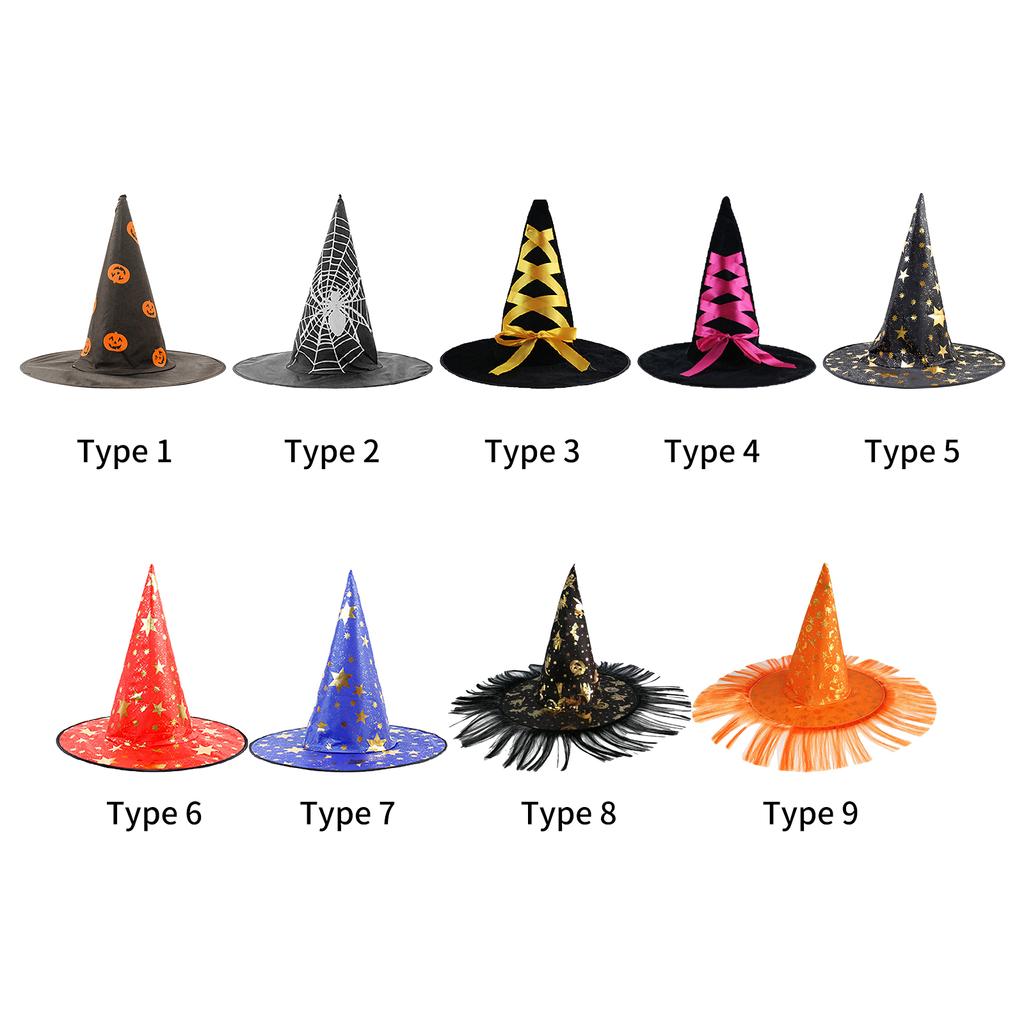 Шляпа ведьмы на Хэллоуин, страшная жуткая остроконечная шляпа с широкими полями, подарок на Хэллоуин для мужчин, женщин, детей, Хэллоуин