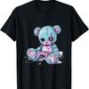 Готический Пастельный Милый Жуткий Кавайный Геймерский Медвежонок Игровая Футболка1