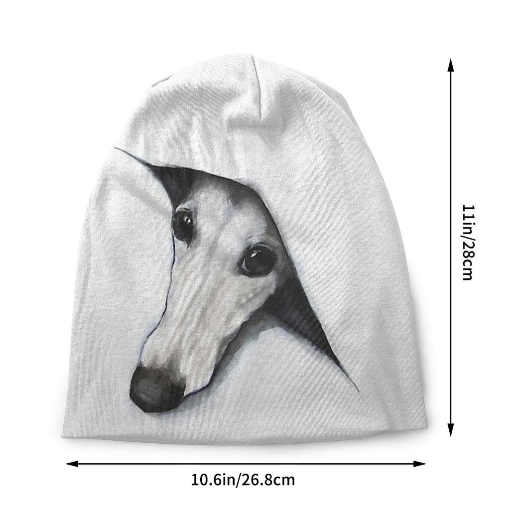 Geryhound Greyhounds Dog Peeping Whippet Унисекс Женские тонкие шапочки Уличная лыжная кепка Skullies Капот Шапка