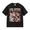 Funny Girl Dinner Caleb Graphic Tee Shirt Love and Deepspace Novelty Summer O-Neck T-Shirts Fashion High Quality Cotton T Shirts