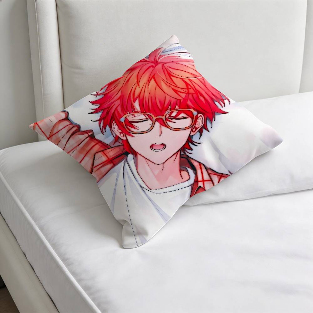 Mystic Messenger  Luciel Square Pillow Case Soft Decorative Throw Pillow Cover for Home Sofa Bed