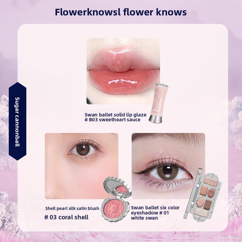 Flowerknows Подарочная Коробка Набор Макияжа Маленький Ангел Полная Коробка Блеск для Губ Румяна Ракушка Украшение Цветочный Знать Набор для Подарка на День Рождения