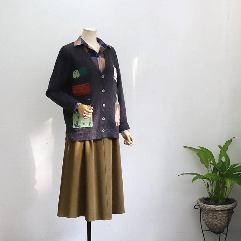 Весенне-осенняя женская юбка, юбка средней длины, свободная и тонкая женская полуюбка большого размера, индивидуальная полуюбка