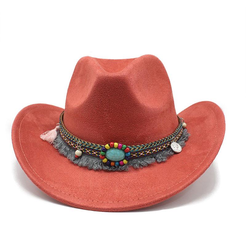 Замшевая шляпа Jazz Hat Western Cowboy Hat Men's British Gentleman's Top Hat Big Brim Outdoor Sun Hat