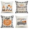 Home Decor Fall Gnome Wishes And Pumpkin Designs Pillow Covers Pattern Cushion Cover Suitable For Sofa Bedroom Car Pillow Cover