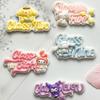 Большие смоляные буквы Sanrio для DIY украшений для головных уборов с кремовым клеем