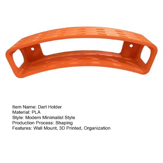 Настенный держатель-подставка для дротиков 3D-печать Стойка-дисплей для дротиков Вмещает 21 дротик со стальным или мягким наконечником Пластиковый органайзер-кэдди для дротиков для игроков в дартс