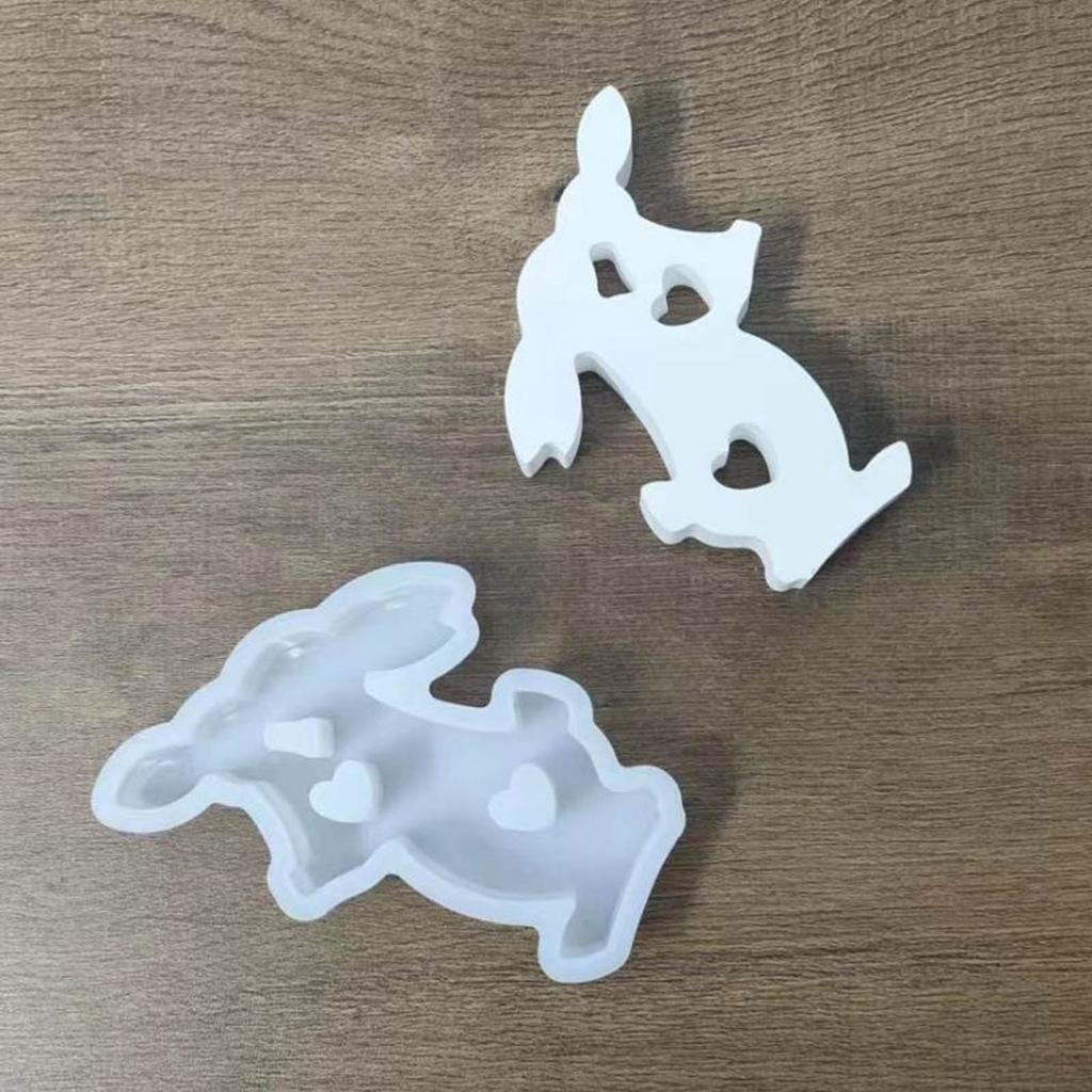 Силиконовая форма «Поцелуй кролика», формы для восковых свечей своими руками, литейная форма для ароматерапии, украшение ручной работы в виде животного для домашнего декора