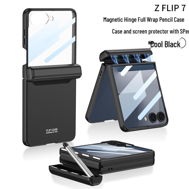 Магнитный чехол Samsung Z Flip7 с держателем для стилуса и защитным корпусом для Flip6