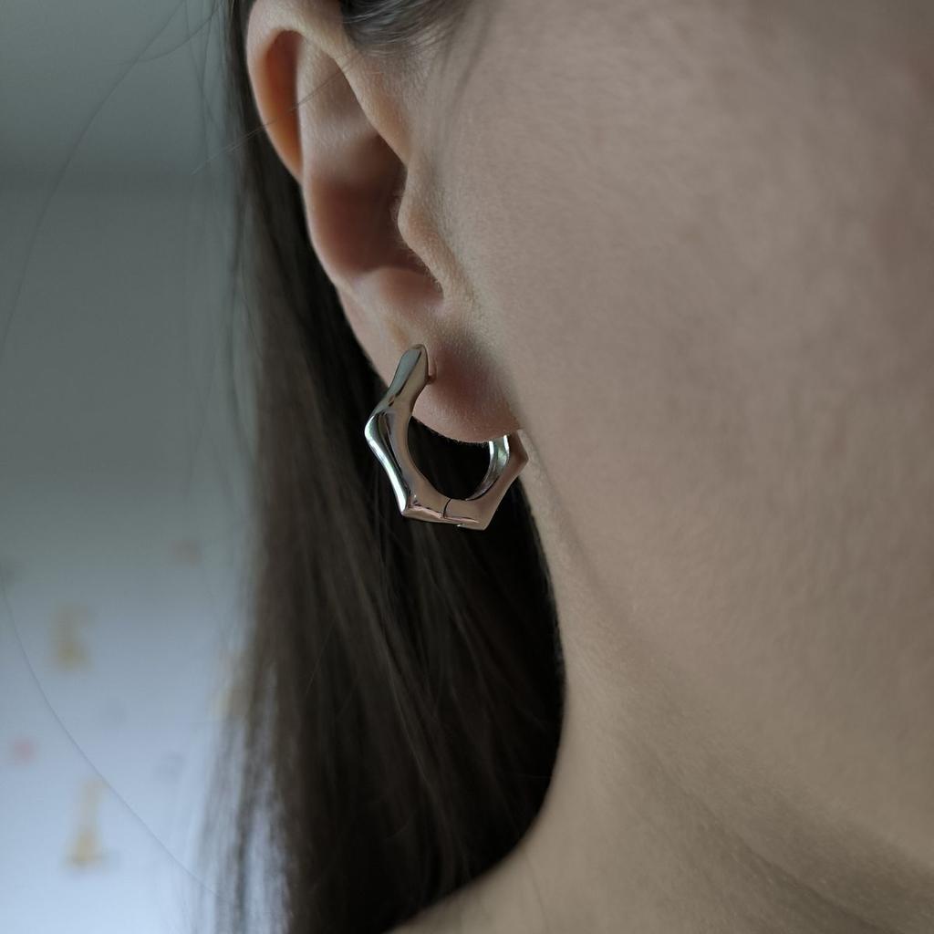 Серебряные серьги без камней (2191834)